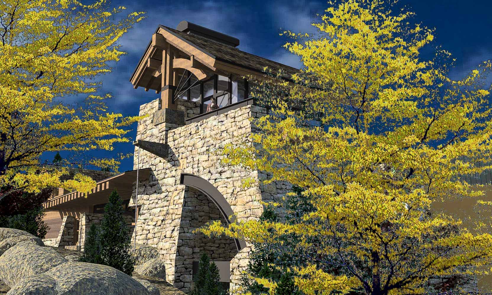 Arteriors Architects Modern Yellowstone Club Mountain Home Tower